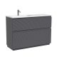Тумба напольная под раковину Sancos Folk Floor FL120FLGS левая 120 см Grey soft