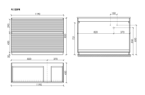 Тумба напольная под раковину Sancos Folk Floor FL120FRGS правая 120 см Grey soft