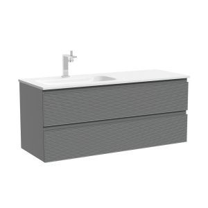 Тумба подвесная под раковину Sancos Folk FL120LES левая 120 см Ergraut soft