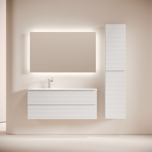 Тумба подвесная под раковину Sancos Folk FL120LW левая 120 см Bianco