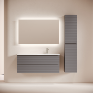Тумба подвесная под раковину Sancos Folk FL120RGS правая 120 см Grey soft