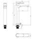 Смеситель для раковины Filarete Retta FL6030BL чёрный матовый
