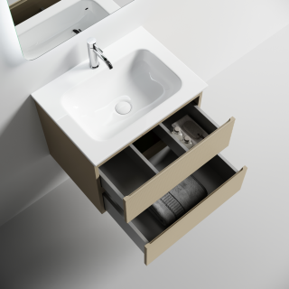 Тумба подвесная под раковину Sancos Folk FL60CP 60 см капучино