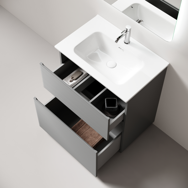 Тумба напольная под раковину Sancos Folk Floor FL70FES 70 см Ergraut soft