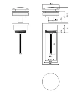 Донный клапан Filarete FL75W белый