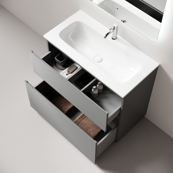 Тумба напольная под раковину Sancos Folk Floor FL90FES 90 см Ergraut soft