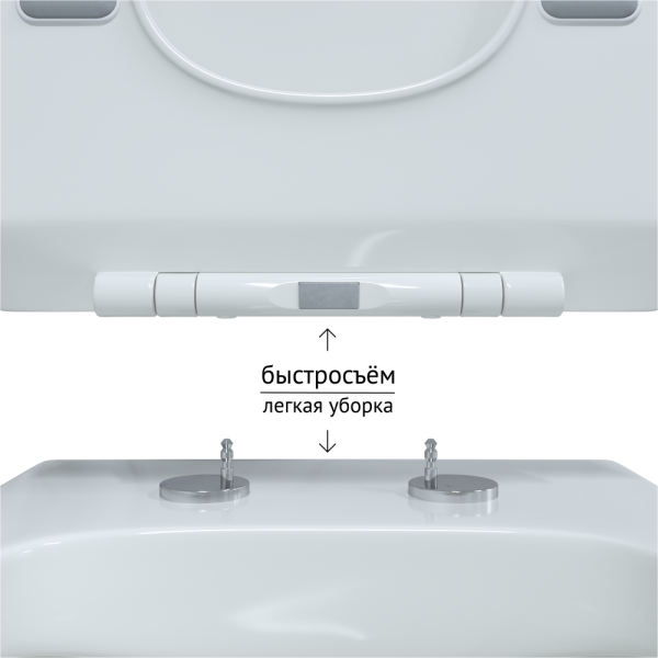 Подвесной унитаз Berges Floe Rimless белый 082121 сиденье Floe Slim SO микролифт быстросъёмное