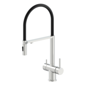 Смеситель для кухни с гибким изливом AltroBagno Flusso 050201 Ni никель