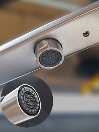 Смеситель для кухни с гибким изливом AltroBagno Flusso 050201 Ni никель