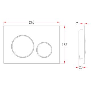Кнопка смыва Veconi FLUSH V10, FLV10-BC, 240х162х7, пластик, черный матовый кайма - хром глянец Кнопка смыва Veconi FLUSH V10, FLV10-BC, 240х162х7, пластик, черный матовый кайма - хром глянец