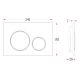 Кнопка смыва Veconi FLUSH V10, FLV10-B, 240х162х7, пластик, чёрный матовыйкайма - черный матовый