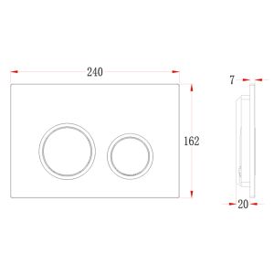 Кнопка смыва Veconi FLUSH V11, FLV11-G, 240х162х7, пластик, золото брашингкайма - золото брашинг