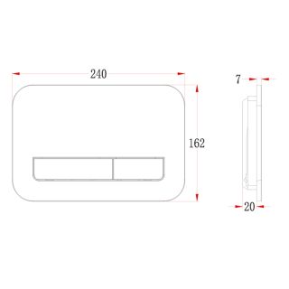 Кнопка смыва Veconi FLUSH V12, FLV12-G, 240х162х7, пластик, золото брашинг Кнопка смыва Veconi FLUSH V12, FLV12-G, 240х162х7, пластик, золото брашинг