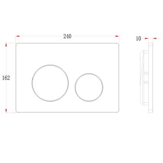 Кнопка смыва Veconi FLUSH V2, FLV2-GM, 240х162х10, пластик, оружейная сталь Кнопка смыва Veconi FLUSH V2, FLV2-GM, 240х162х10, пластик, оружейная сталь