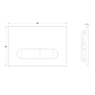 Кнопка смыва Veconi FLUSH V3, FLV3-GM, 240х162х9, пластик, оружейная сталь Кнопка смыва Veconi FLUSH V3, FLV3-GM, 240х162х9, пластик, оружейная сталь