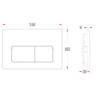 Кнопка смыва Veconi FLUSH V5, FLV5-B, 240х162х9, пластик, черный матовый Кнопка смыва Veconi FLUSH V5, FLV5-B, 240х162х9, пластик, черный матовый