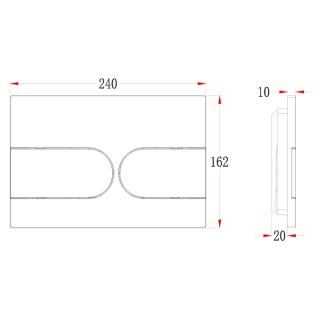 Кнопка смыва Veconi FLUSH V6, FLV6-B, 240х162х10, пластик, черный матовый Кнопка смыва Veconi FLUSH V6, FLV6-B, 240х162х10, пластик, черный матовый
