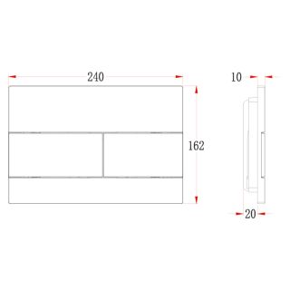 Кнопка смыва Veconi FLUSH V7, FLV7-B, 240х162х10, пластик, черный матовый Кнопка смыва Veconi FLUSH V7, FLV7-B, 240х162х10, пластик, черный матовый