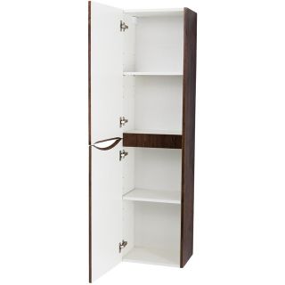 Шкаф-пенал подвесной BelBagno с двумя расп. дверцами с доводчиками, с двумя полками, левост-ний, Nero Lucido, 400x300x1500, FLY-MARINO-1500-2A-SC-NL-P-L черный глянец