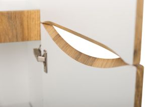 Шкаф-пенал подвесной BelBagno с двумя расп-ными дверцами с доводчиками, с двумя полками, правосторн Rovere Rustico, 400x300x1500, FLY-MARINO-1500-2A-SC-RR-P-R дуб рустикальный