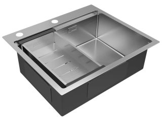 Комплект Paulmark: мойка Brim-Pro 60 и коландер Advance PM705951-BS+A405-BS брашированная нержавеющая сталь Комплект Paulmark: мойка Brim-Pro 60 и коландер Advance PM705951-BS+A405-BS брашированная нержавеющая сталь