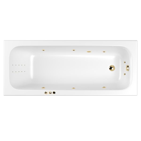 Гидромассажная ванна WHITECROSS Vibe 0105.180075.100.SMARTNANO.GL 180x75 см Smart Nano золото