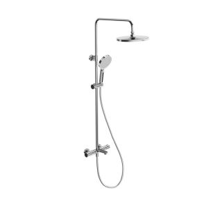 Душевая стойка Kerama Marazzi Fonte FO.301.KM.CR с термостатом на три потока с фиксированным изливом и механическим смесителем хром Душевая стойка Kerama Marazzi Fonte FO.301.KM.CR с термостатом на три потока с фиксированным изливом и механическим смесителем хром