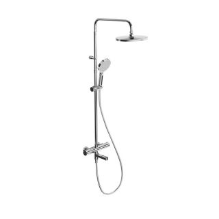 Душевая стойка Kerama Marazzi Fonte FO.302.KM.CR на три потока с термостатом хром Душевая стойка Kerama Marazzi Fonte FO.302.KM.CR на три потока с термостатом хром