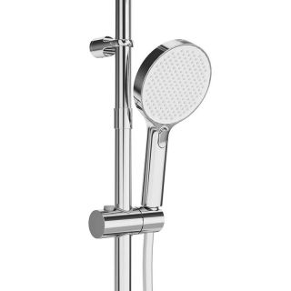 Душевая стойка Kerama Marazzi Fonte FO.302.KM.CR на три потока с термостатом хром Душевая стойка Kerama Marazzi Fonte FO.302.KM.CR на три потока с термостатом хром