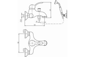 Смеситель для ванны Rav Slezak Labe L554.5/2SM бронза