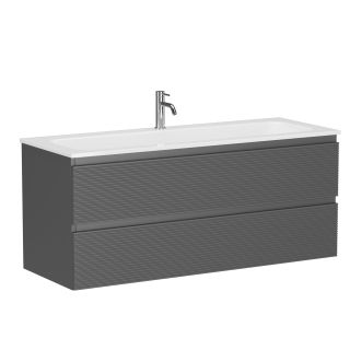 Тумба подвесная Sancos Фолк (Folk) FL120GS 120 см тёмный серый