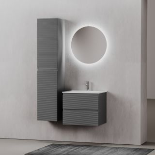 Тумба подвесная Sancos Фолк (Folk) FL60GS 60 см тёмный серый