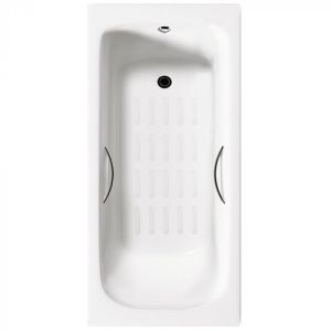 Ванна чугунная Delice Fort DLR230622R-AS 200х85 с отверстиями под ручки и антискользящим покрытием