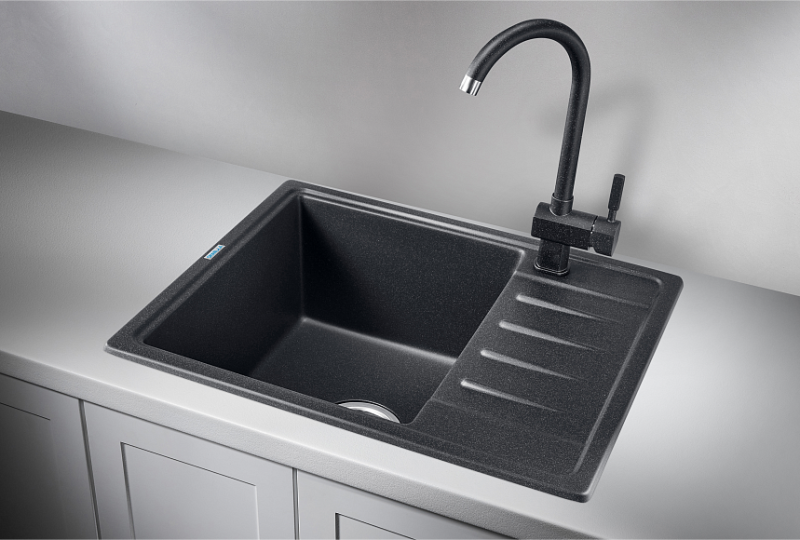 Мойка кухонная Granula Standart 5803, ЧЁРНЫЙ