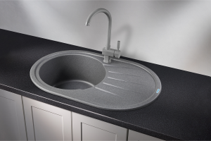 Мойка кухонная Granula Standart 7601, ГРАФИТ