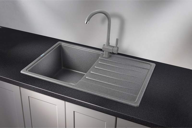 Мойка кухонная Granula Standart 7602, ГРАФИТ