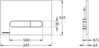 Кнопка смыва Kerama Marazzi FP.PRO.CR хром Кнопка смыва Kerama Marazzi FP.PRO.CR хром