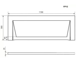 Фронтальная панель для ванны Timo FP12S 120см белый Фронтальная панель для ванны Timo FP12S 120см белый