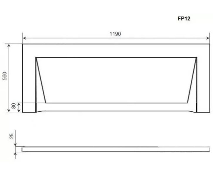 Фронтальная панель для ванны Timo FP12S 120см белый Фронтальная панель для ванны Timo FP12S 120см белый