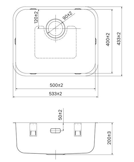 Кухонная мойка IDDIS Mate MAT53S0i77 53см сталь
