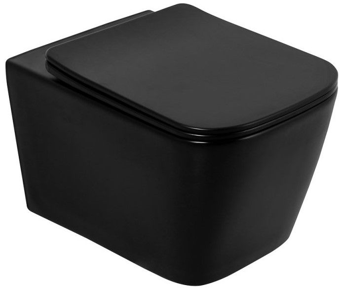 Комплект 4 в 1 BelBagno BB3202CHR-MB/BB3202SC-MB/BB002-80/BB007-PR-NERO.M унитаз подвесной ARDENTE-C BB3202CHR-MB с сиденьем BB3202SC-MB система инсталляции для унитазов BB002-80 с кнопкой смыва BB007-PR-NERO.M