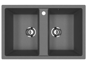 Кухонная мойка Ulgran Classic U-608-343 антрацит