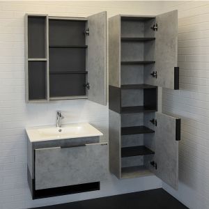 Comforty Зеркало Франкфурт 60 см бетон светлый 00-00004331
