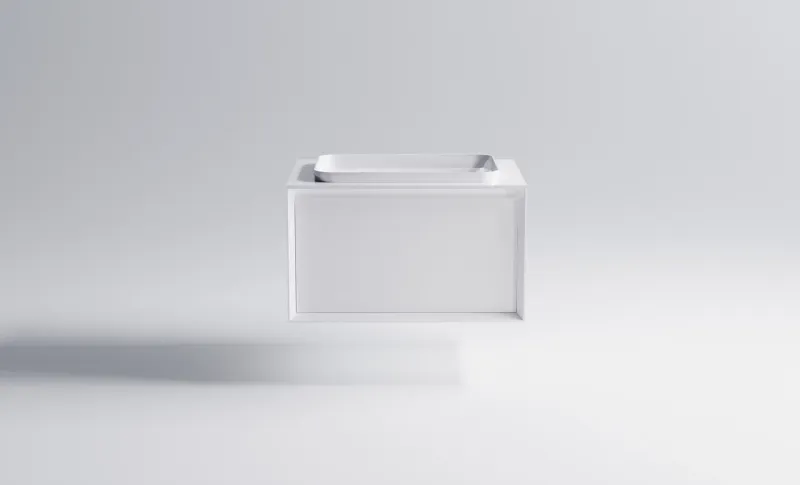 Тумба с раковиной Astra-Form Фрейм 4631177713859 80 см белый матовый