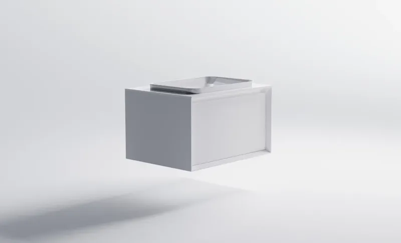 Тумба с раковиной Astra-Form Фрейм 4631177713859 80 см белый матовый