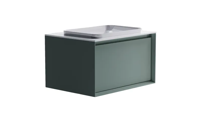 Тумба с раковиной Astra-Form Фрейм 4631177713743 70 см зелёный матовый