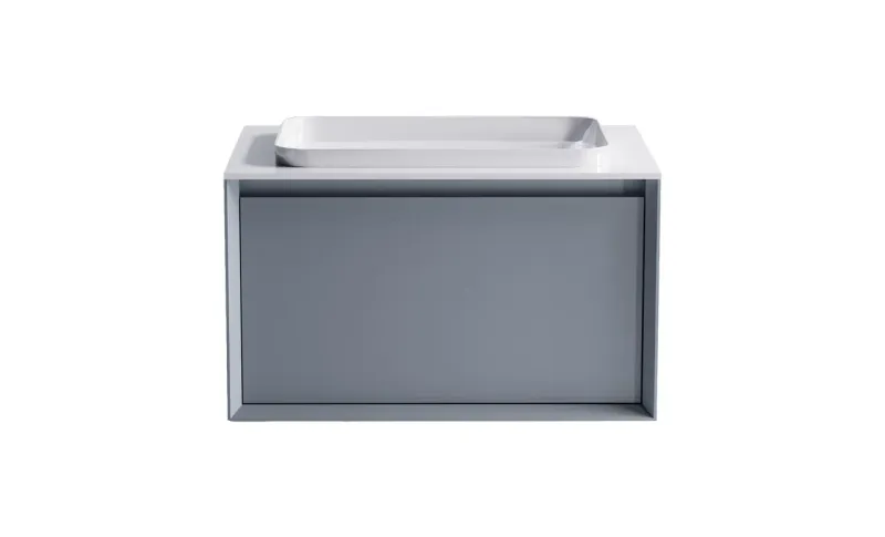 Тумба с раковиной Astra-Form Фрейм 4631177713811 80 см голубой матовый