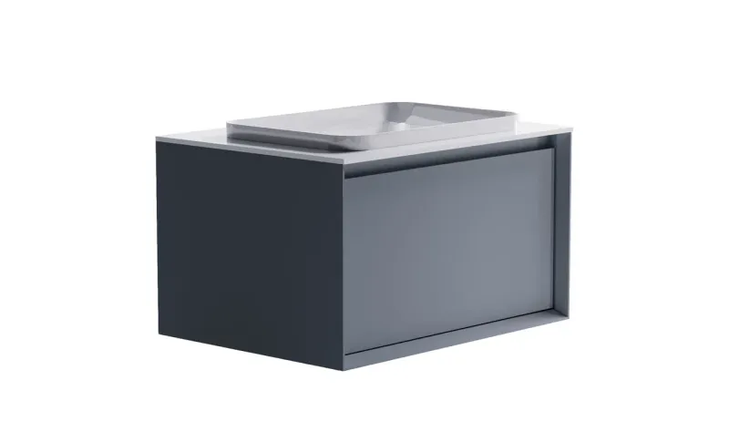 Тумба с раковиной Astra-Form Фрейм 4631177713750 70 см голубой матовый