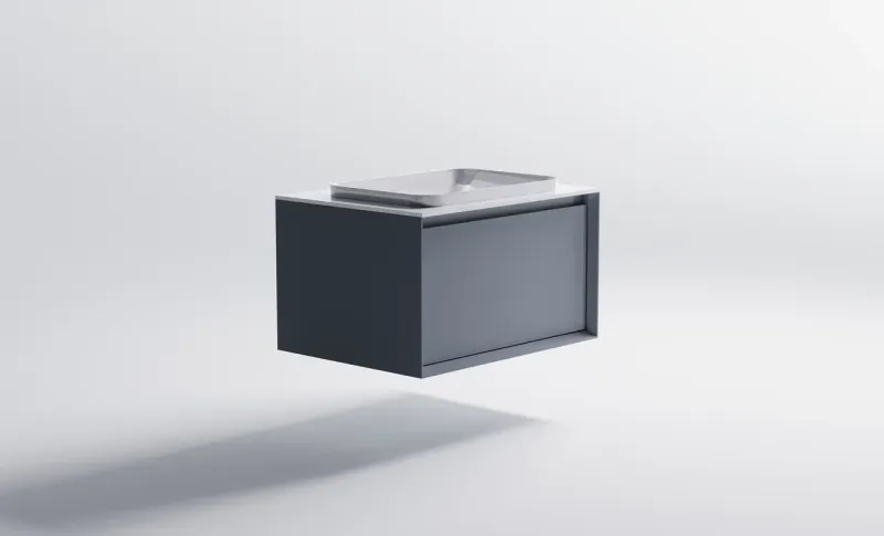 Тумба с раковиной Astra-Form Фрейм 4631177713811 80 см голубой матовый