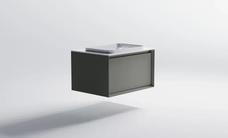 Тумба с раковиной Astra-Form Фрейм 4631177713767 70 см серый матовый